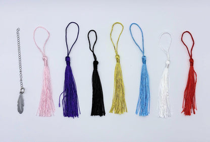 Tassel colour options to customise Personalised Name Library Shelf Metal Bookmark 