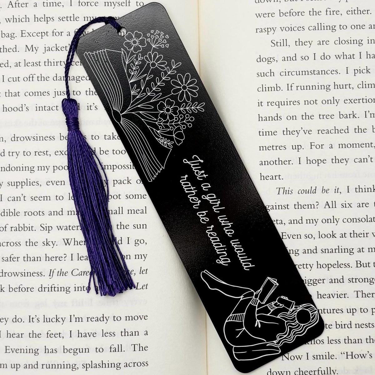 Just A Girl Who Would Rather Be Reading Metal Bookmark
