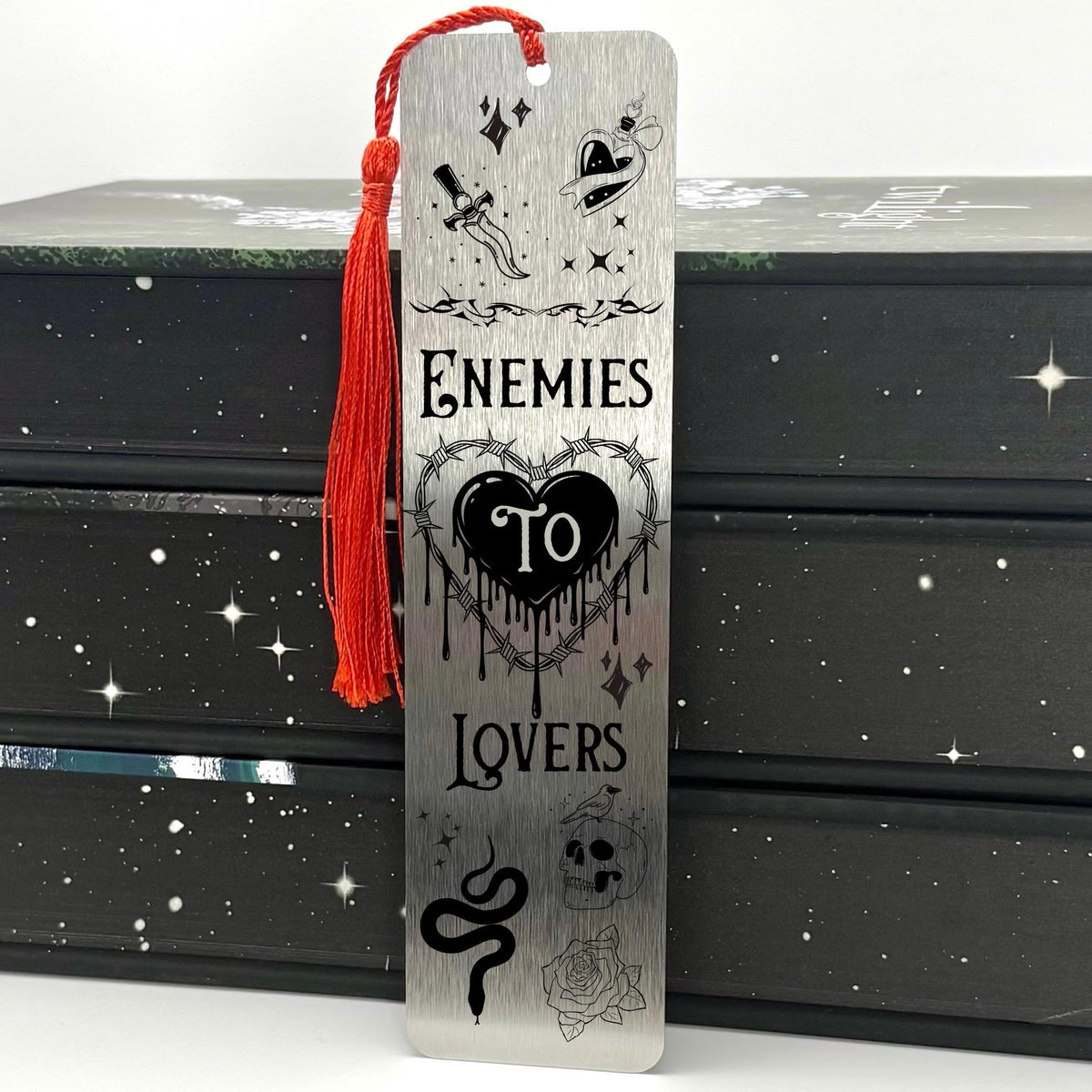Enemies to Lovers Trope Metal Bookmark