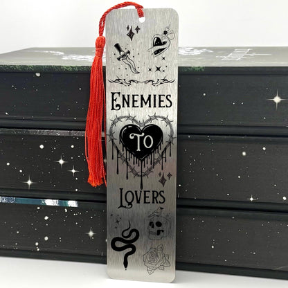 Enemies to Lovers Trope Metal Bookmark