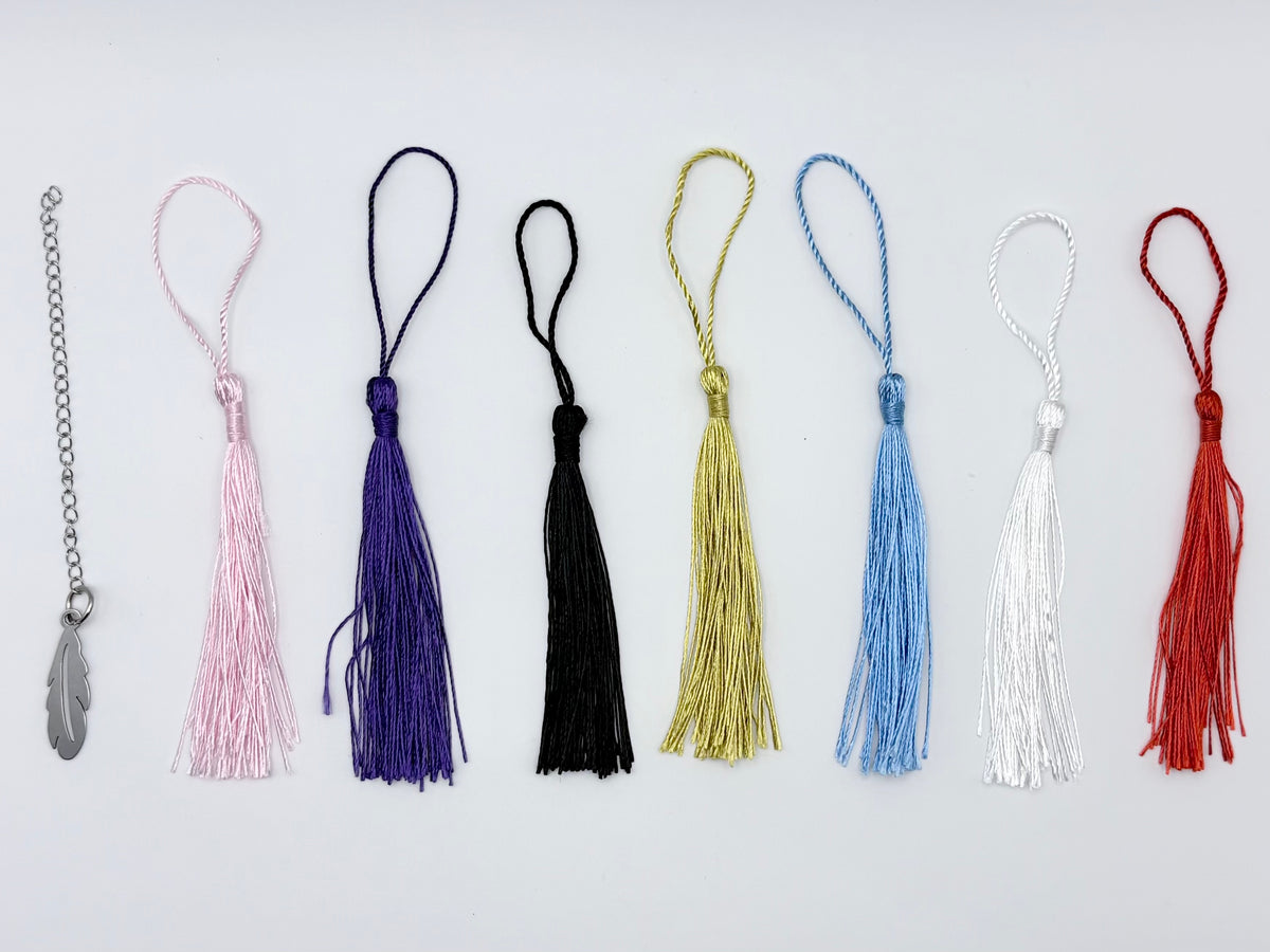 Tassel colour options to customise The Personalised Name Metal Bookmark