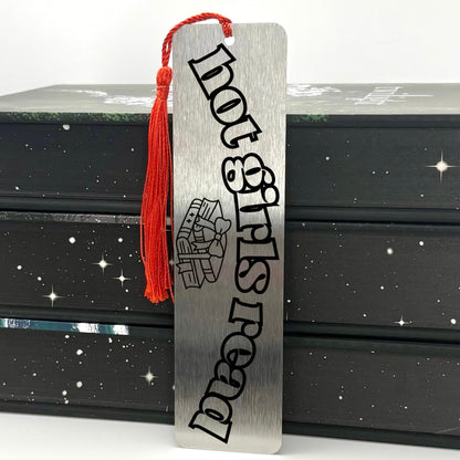 Hot Girls Read Bookstack Metal Bookmark