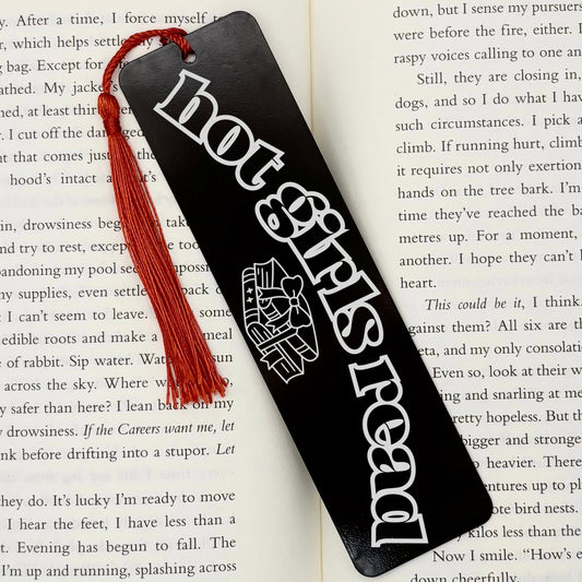 Hot Girls Read Bookstack Metal Bookmark