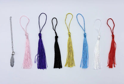 Tassel colour options to customise Personalised Name Bookshelf Metal Bookmark