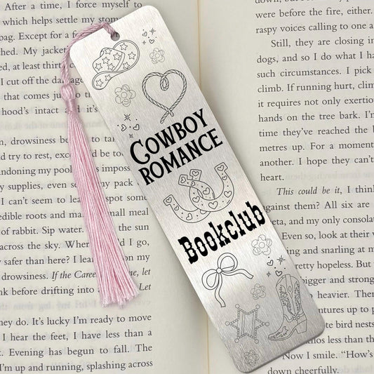 Cowboy Romance Bookclub Metal Bookmark