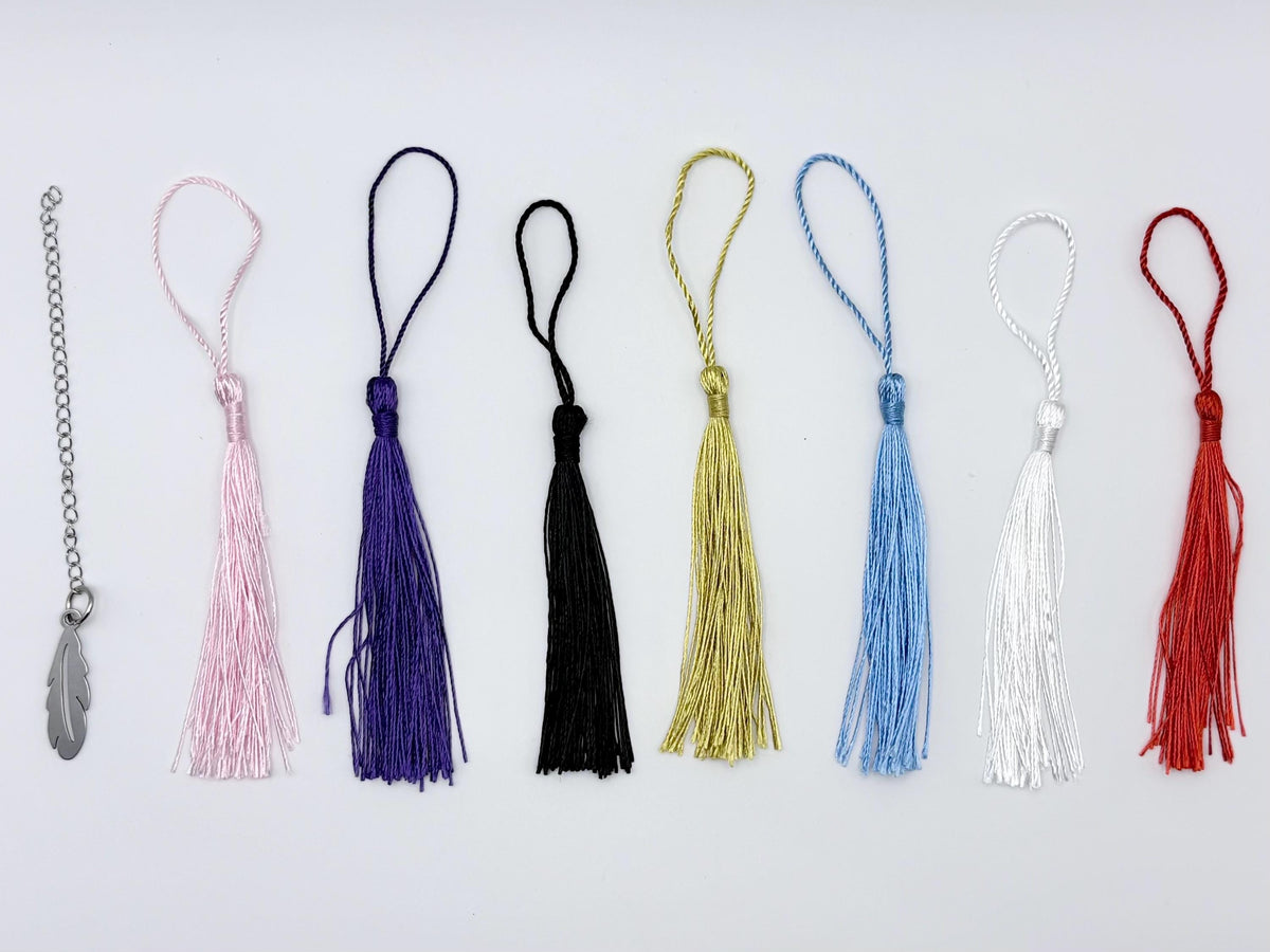 Tassel colour options to customise Bookish Gay Romance Metal Bookmark