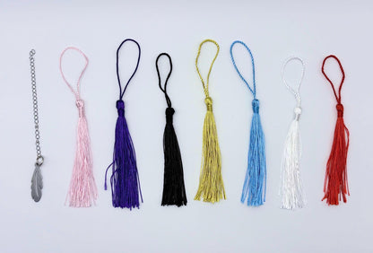 Tassel colour options to customise Personalised Bookclub Metal Bookmark